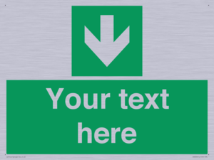 Safe condition Custom arrow down sign